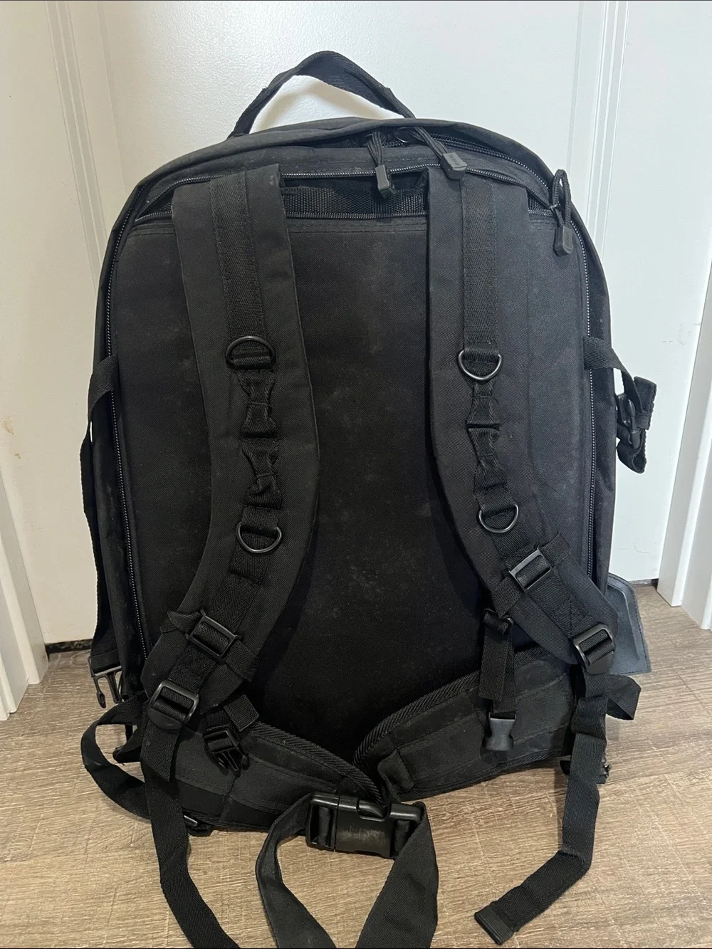 Black Men's Bug Out Bag Backpack with Organized Storage